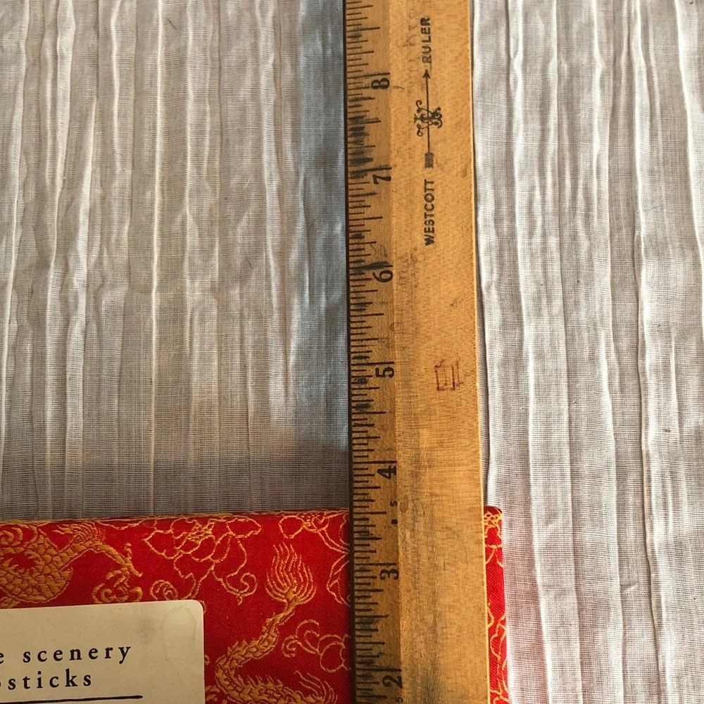 Chinese Scenery CHOPSTICKS set of 3 in red & gold serpent dragons storage box
